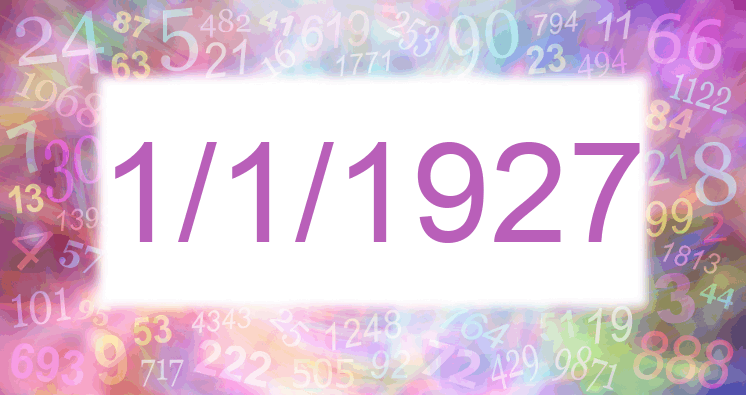 Numerología de la fecha 1/1/1927