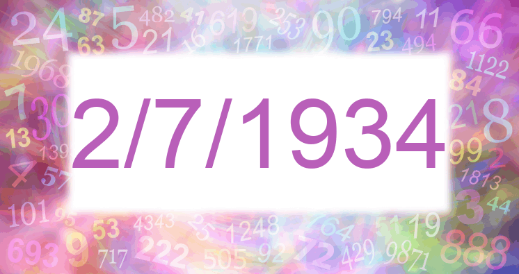 Numerología de la fecha 2/7/1934