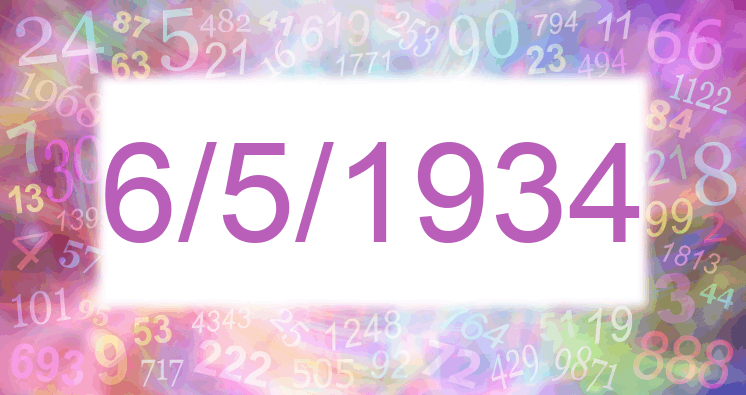 Numerología de la fecha 6/5/1934
