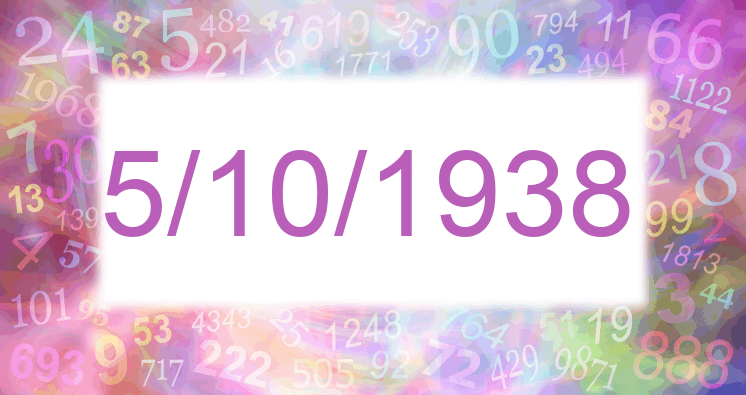 Numerología de la fecha 5/10/1938
