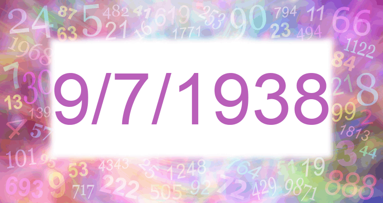 Numerología de la fecha 9/7/1938