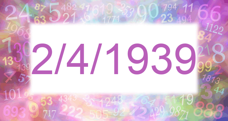 Numerología de la fecha 2/4/1939