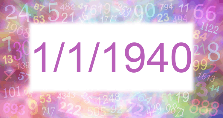 Numerología de la fecha 1/1/1940
