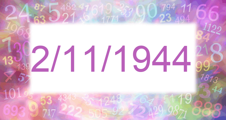 Numerología de las fechas 2/11/1944 y 21/1/1944