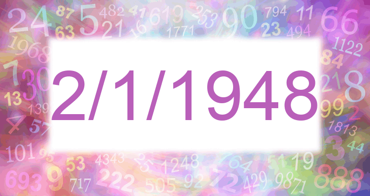 Numerología de la fecha 2/1/1948