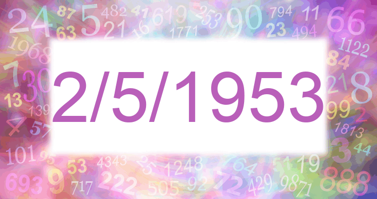 Numerología de la fecha 2/5/1953