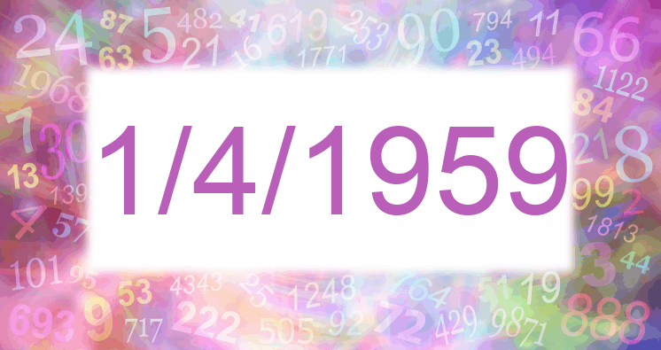 Numerología de la fecha 1/4/1959