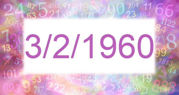 Numerología de la fecha 3/2/1960