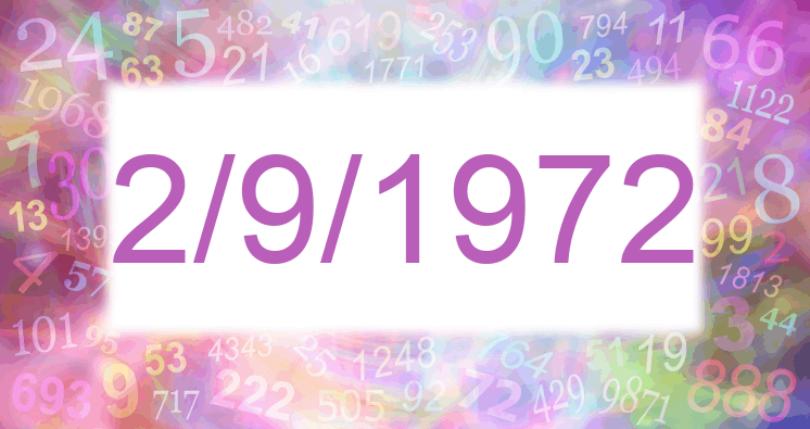 Numerología de la fecha 2/9/1972