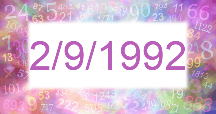 Numerología de la fecha 2/9/1992