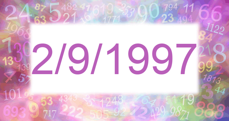 Numerología de la fecha 2/9/1997