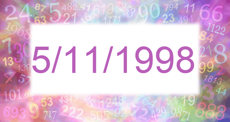 Numerología de la fecha 5/11/1998