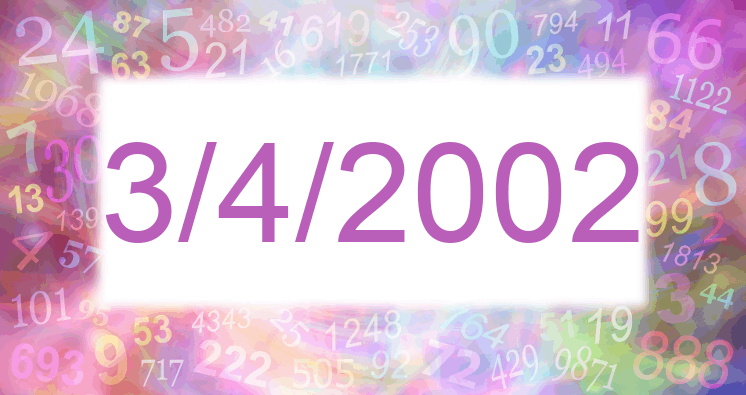 Numerología de la fecha 3/4/2002