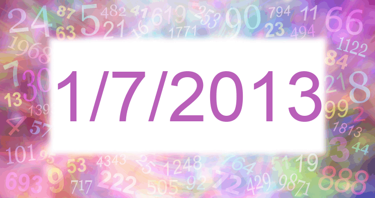 Numerología de la fecha 1/7/2013