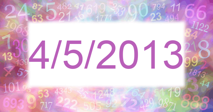 Numerología de la fecha 4/5/2013
