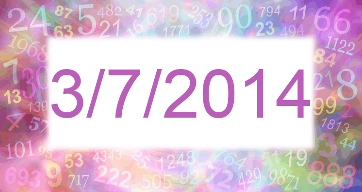 Numerología de la fecha 3/7/2014