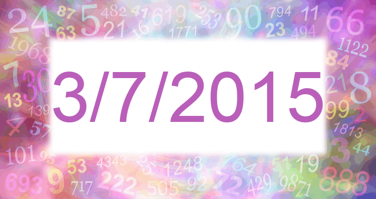 Numerología de la fecha 3/7/2015