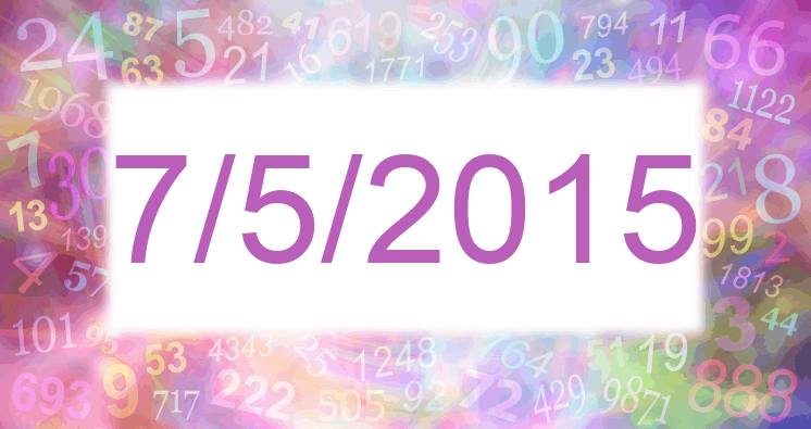 Numerología de la fecha 7/5/2015