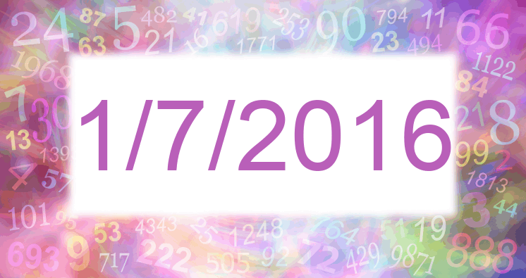 Numerología de la fecha 1/7/2016