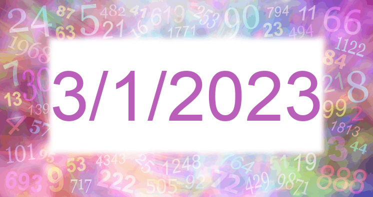 Numerología de la fecha 3/1/2023