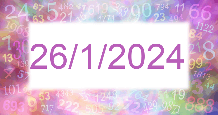 Numerología de la fecha 26/1/2024