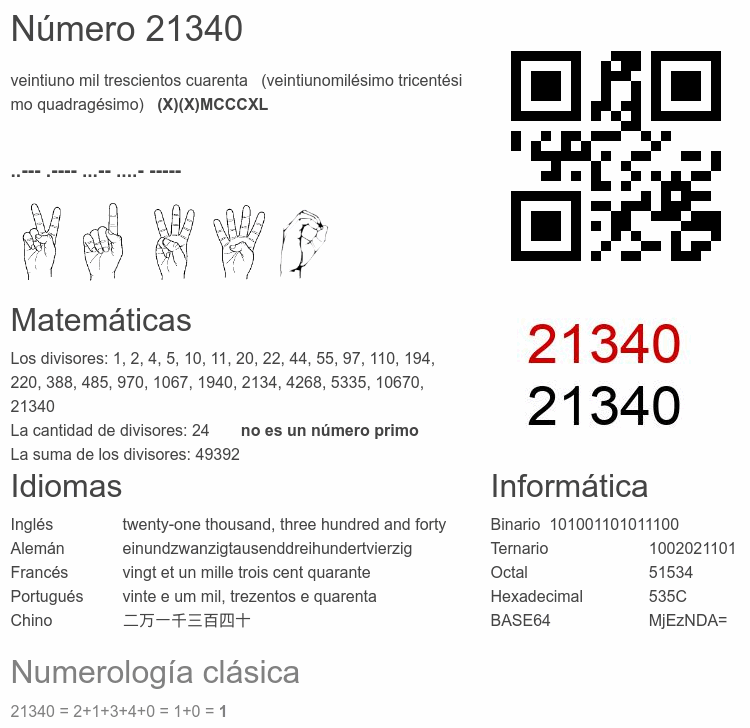 Número 21340 infografía