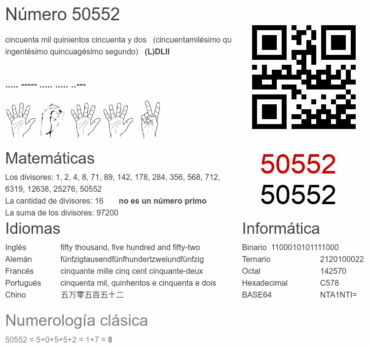 Número 50552 infografía