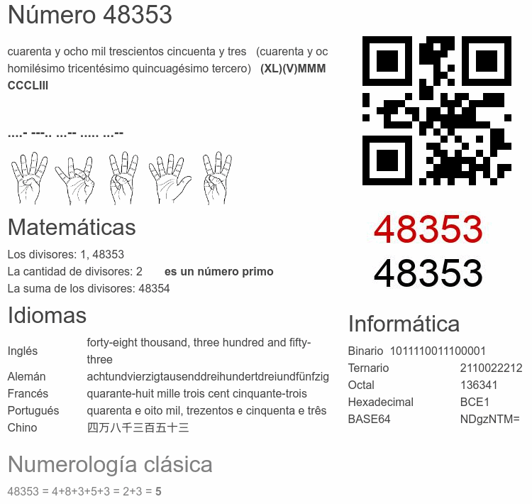 Número 48353 infografía
