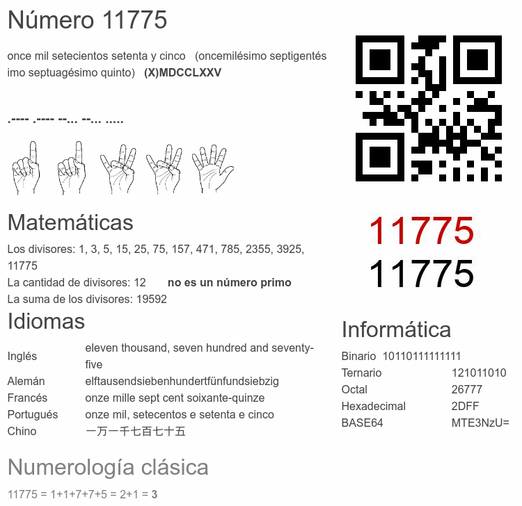 Número 11775 infografía