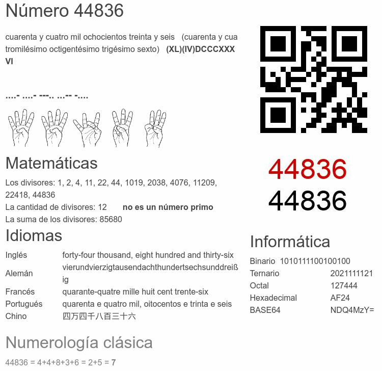 Número 44836 infografía