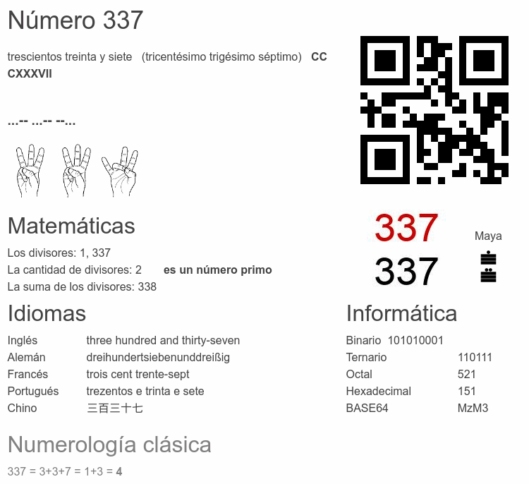 Número 337 infografía