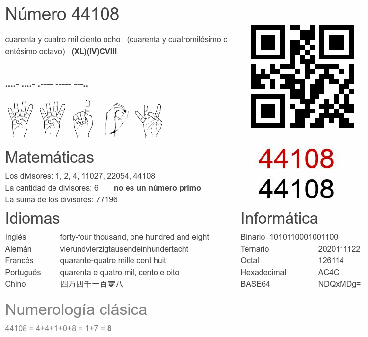 Número 44108 infografía