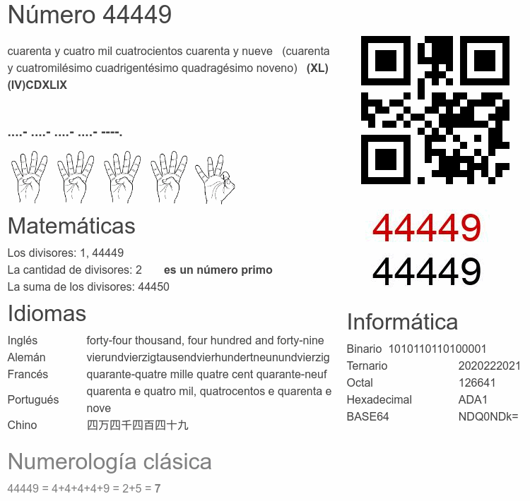 Número 44449 infografía