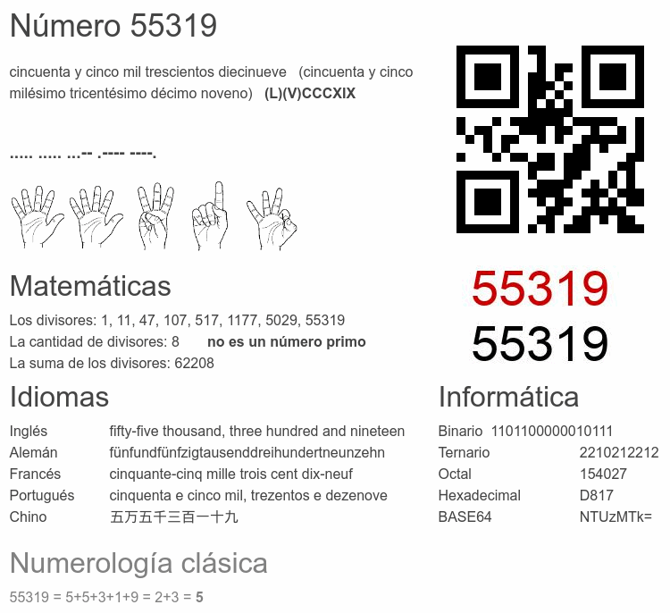 Número 55319 infografía