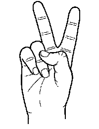 Sign language for number 34258