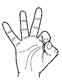 Lenguaje de señas para número 2009312