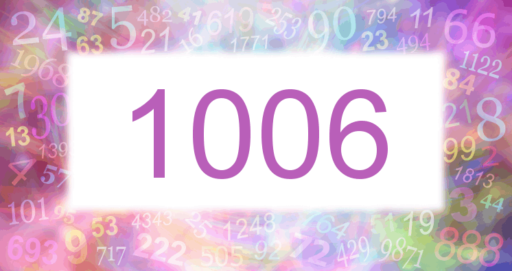 Träume mit einer Nummer 1006 rosa Bild