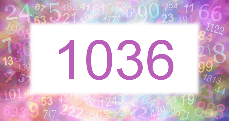 Träume mit einer Nummer 1036 rosa Bild