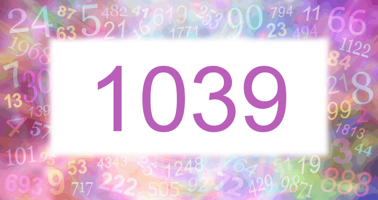 Träume mit einer Nummer 1039 rosa Bild