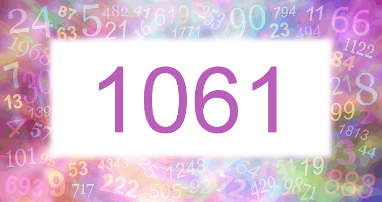 Träume mit einer Nummer 1061 rosa Bild
