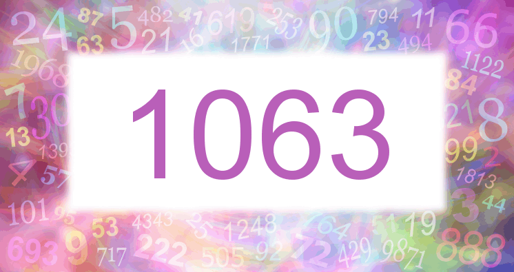 Träume mit einer Nummer 1063 rosa Bild