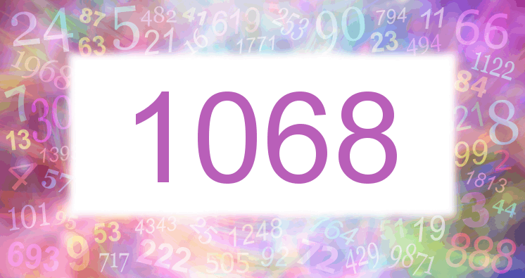Träume mit einer Nummer 1068 rosa Bild
