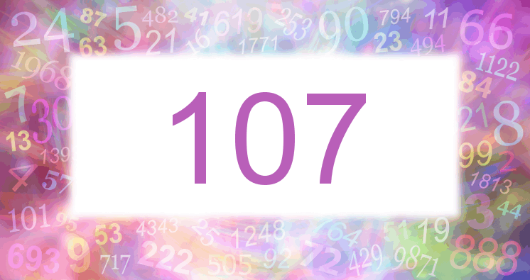 Träume mit einer Nummer 107 rosa Bild