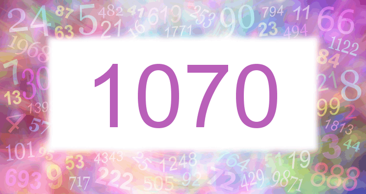 Träume mit einer Nummer 1070 rosa Bild