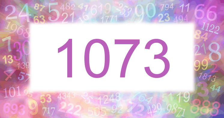 Träume mit einer Nummer 1073 rosa Bild
