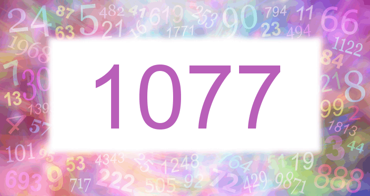 Träume mit einer Nummer 1077 rosa Bild