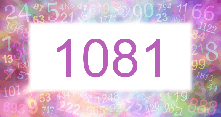 Träume mit einer Nummer 1081 rosa Bild