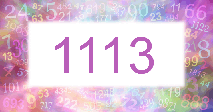 Träume mit einer Nummer 1113 rosa Bild