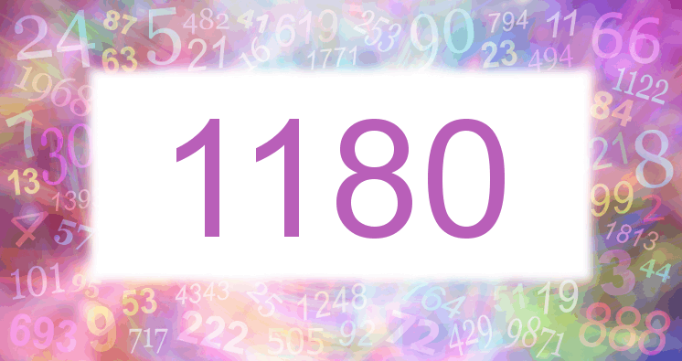 Träume mit einer Nummer 1180 rosa Bild