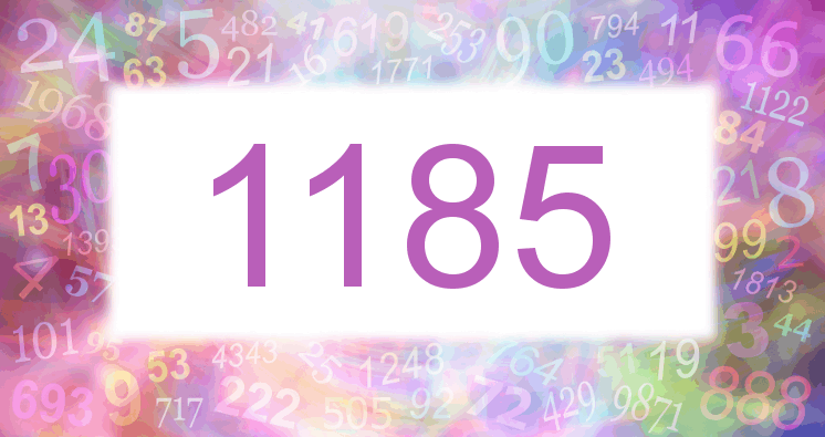 Träume mit einer Nummer 1185 rosa Bild